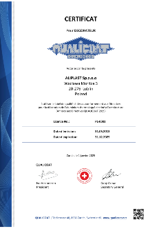 СЕРТИФИКАТ QUALICOAT QUALIDECO FR