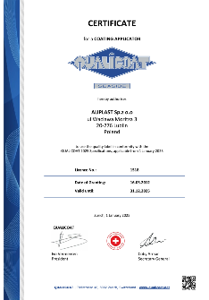 СЕРТИФИКАТ ALIPLAST QUALICOAT SEASIDE - EN