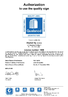 СЕРТИФИКАТ ALIPLAST QUALANOD EN