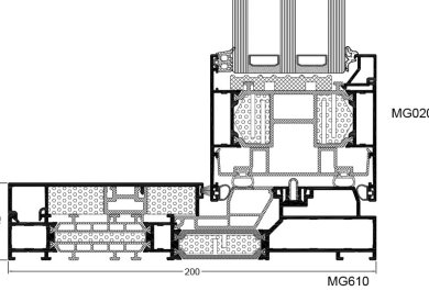 напречно сечение на праг и крило INFERNO Monorail (MG610 + MG020)