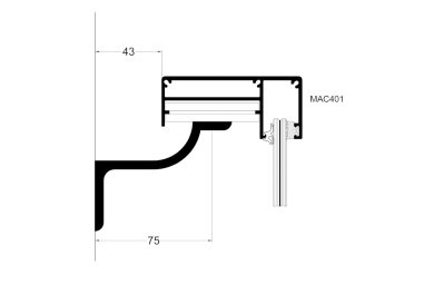 RAILING - mocowanie poręczy do ściany 