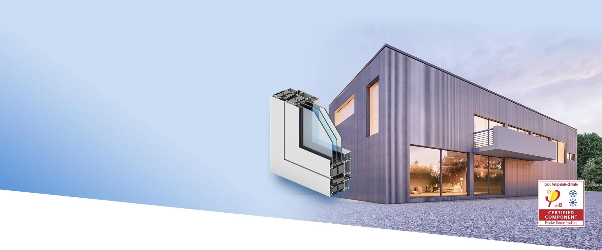 Ново в офертата GENESIS 90 Модерна алуминиева система, предназначена за изграждане на прозорци с повишена топлоизолация, отговаряща на изискванията на сертификата на Институт за пасивни къщи за конструкции с топлоизолация Uw < 0.8 W/m2·K 